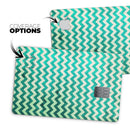 Multi-shades of Green Chevron Pattern - Premium Protective Decal Skin-Kit for the Apple Credit Card