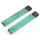 Multi-shades of Green Chevron Pattern - Premium Decal Protective Skin-Wrap Sticker compatible with the Juul Labs vaping device