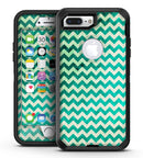 Multi-shades of Green Chevron Pattern - iPhone 7 Plus/8 Plus OtterBox Case & Skin Kits