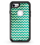 Multi-shades of Green Chevron Pattern - iPhone 7 or 8 OtterBox Case & Skin Kits