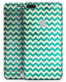 Multi-shades of Green Chevron Pattern - Skin-kit for the iPhone 8 or 8 Plus