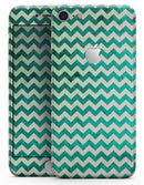 Multi-shades of Green Chevron Pattern - Skin-kit for the iPhone 8 or 8 Plus