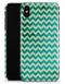 Multi-shades of Green Chevron Pattern - iPhone X Clipit Case