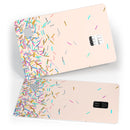 Multicolor Birth Sprinkles Over Tan - Premium Protective Decal Skin-Kit for the Apple Credit Card