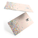 Multicolor Birth Sprinkles Over Tan - Premium Protective Decal Skin-Kit for the Apple Credit Card