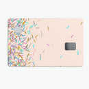 Multicolor Birth Sprinkles Over Tan - Premium Protective Decal Skin-Kit for the Apple Credit Card