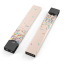 Multicolor Birth Sprinkles Over Tan - Premium Decal Protective Skin-Wrap Sticker compatible with the Juul Labs vaping device