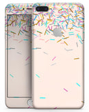 Multicolor Birth Sprinkles Over Tan - Skin-kit for the iPhone 8 or 8 Plus