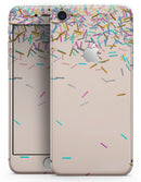 Multicolor Birth Sprinkles Over Tan - Skin-kit for the iPhone 8 or 8 Plus