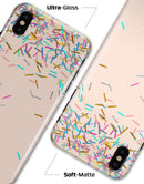 Multicolor Birth Sprinkles Over Tan - iPhone X Clipit Case