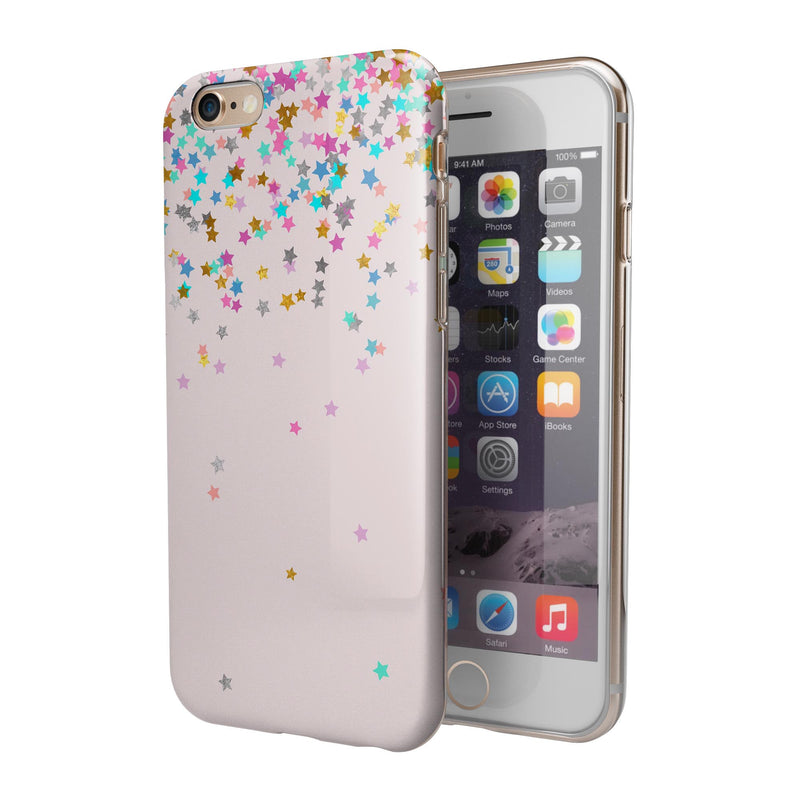Multicolor Birthday Dots Over Pink iPhone 6/6s or 6/6s Plus 2-Piece Hybrid INK-Fuzed Case
