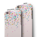 Multicolor Birthday Dots Over Pink iPhone 6/6s or 6/6s Plus 2-Piece Hybrid INK-Fuzed Case