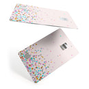 Multicolor Birthday Dots Over Pink - Premium Protective Decal Skin-Kit for the Apple Credit Card