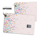 Multicolor Birthday Dots Over Pink - Premium Protective Decal Skin-Kit for the Apple Credit Card