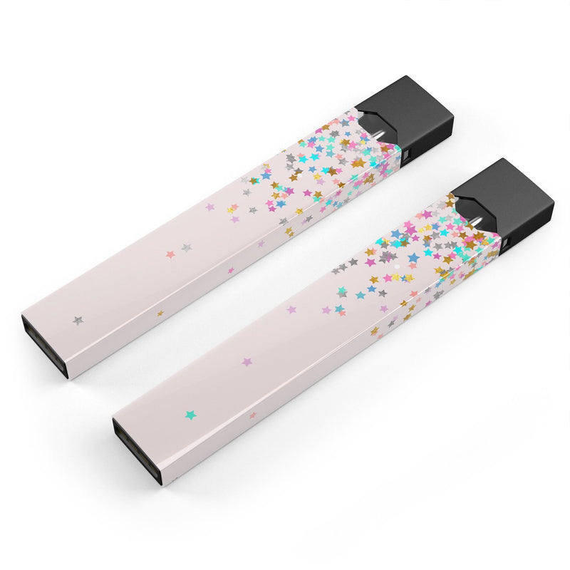 Multicolor Birthday Dots Over Pink - Premium Decal Protective Skin-Wrap Sticker compatible with the Juul Labs vaping device