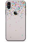 Multicolor Birthday Dots Over Pink - iPhone X Skin-Kit