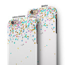 Multicolor Birthday Dots Over White iPhone 6/6s or 6/6s Plus 2-Piece Hybrid INK-Fuzed Case
