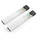 Multicolor Birthday Dots Over White - Premium Decal Protective Skin-Wrap Sticker compatible with the Juul Labs vaping device