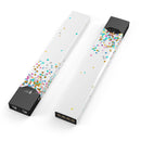 Multicolor Birthday Dots Over White - Premium Decal Protective Skin-Wrap Sticker compatible with the Juul Labs vaping device