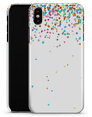 Multicolor Birthday Dots Over White - iPhone X Clipit Case