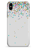 Multicolor Birthday Dots Over White - iPhone X Clipit Case