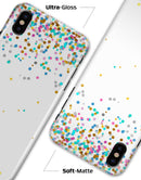 Multicolor Birthday Dots Over White - iPhone X Clipit Case