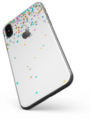 Multicolor Birthday Dots Over White - iPhone X Skin-Kit