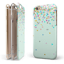 Multicolor Birthday Shapes Over Mint  iPhone 6/6s or 6/6s Plus 2-Piece Hybrid INK-Fuzed Case