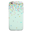 Multicolor Birthday Shapes Over Mint  iPhone 6/6s or 6/6s Plus 2-Piece Hybrid INK-Fuzed Case