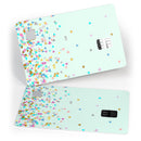 Multicolor Birthday Shapes Over Mint  - Premium Protective Decal Skin-Kit for the Apple Credit Card