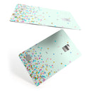 Multicolor Birthday Shapes Over Mint  - Premium Protective Decal Skin-Kit for the Apple Credit Card