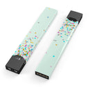 Multicolor Birthday Shapes Over Mint  - Premium Decal Protective Skin-Wrap Sticker compatible with the Juul Labs vaping device
