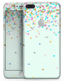 Multicolor Birthday Shapes Over Mint  - Skin-kit for the iPhone 8 or 8 Plus