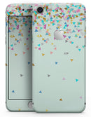 Multicolor Birthday Shapes Over Mint  - Skin-kit for the iPhone 8 or 8 Plus