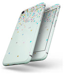 Multicolor Birthday Shapes Over Mint  - Skin-kit for the iPhone 8 or 8 Plus