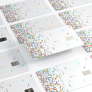 Multicolor Birthday Sprinkles Over White - Premium Protective Decal Skin-Kit for the Apple Credit Card