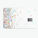 Multicolor Birthday Sprinkles Over White - Premium Protective Decal Skin-Kit for the Apple Credit Card