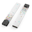 Multicolor Birthday Sprinkles Over White - Premium Decal Protective Skin-Wrap Sticker compatible with the Juul Labs vaping device