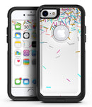 Multicolor Birthday Sprinkles Over White - iPhone 7 or 8 OtterBox Case & Skin Kits