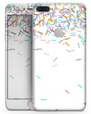 Multicolor Birthday Sprinkles Over White - Skin-kit for the iPhone 8 or 8 Plus