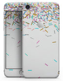Multicolor Birthday Sprinkles Over White - Skin-kit for the iPhone 8 or 8 Plus