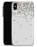 Multicolor Birthday Sprinkles Over White - iPhone X Clipit Case