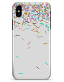 Multicolor Birthday Sprinkles Over White - iPhone X Clipit Case
