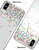 Multicolor Birthday Sprinkles Over White - iPhone X Clipit Case