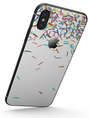 Multicolor Birthday Sprinkles Over White - iPhone X Skin-Kit
