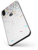 Multicolor Birthday Sprinkles Over White - iPhone X Skin-Kit