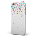 Multicolor Birthday Stars Over White  iPhone 6/6s or 6/6s Plus 2-Piece Hybrid INK-Fuzed Case