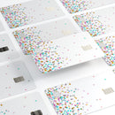 Multicolor Birthday Stars Over White  - Premium Protective Decal Skin-Kit for the Apple Credit Card
