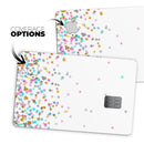 Multicolor Birthday Stars Over White  - Premium Protective Decal Skin-Kit for the Apple Credit Card
