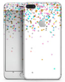 Multicolor Birthday Stars Over White  - Skin-kit for the iPhone 8 or 8 Plus